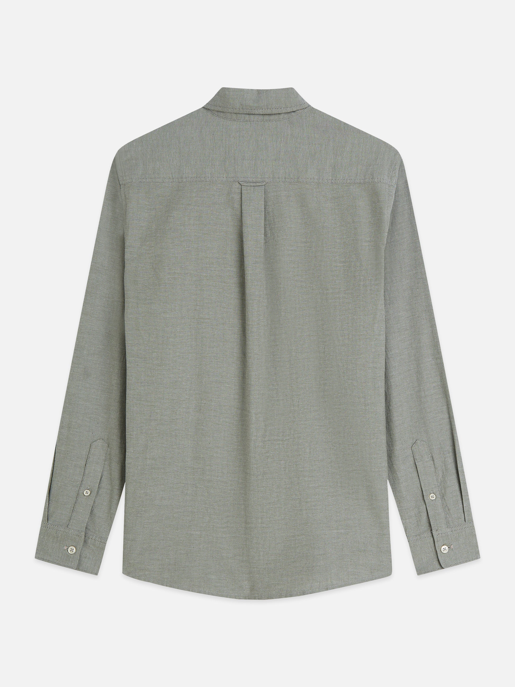 Dark Sea Green חולצה מכופתרת אוקספורד לגברים Seasonal Core Solid SCOTCH & SODA