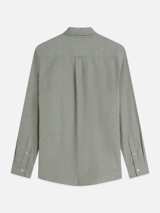 Dark Sea Green חולצה מכופתרת אוקספורד לגברים Seasonal Core Solid SCOTCH & SODA