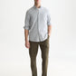 White Smoke חולצה מכופתרת אוקספורד לגברים Seasonal Core Solid SCOTCH & SODA