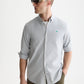 White Smoke חולצה מכופתרת אוקספורד לגברים Seasonal Core Solid SCOTCH & SODA
