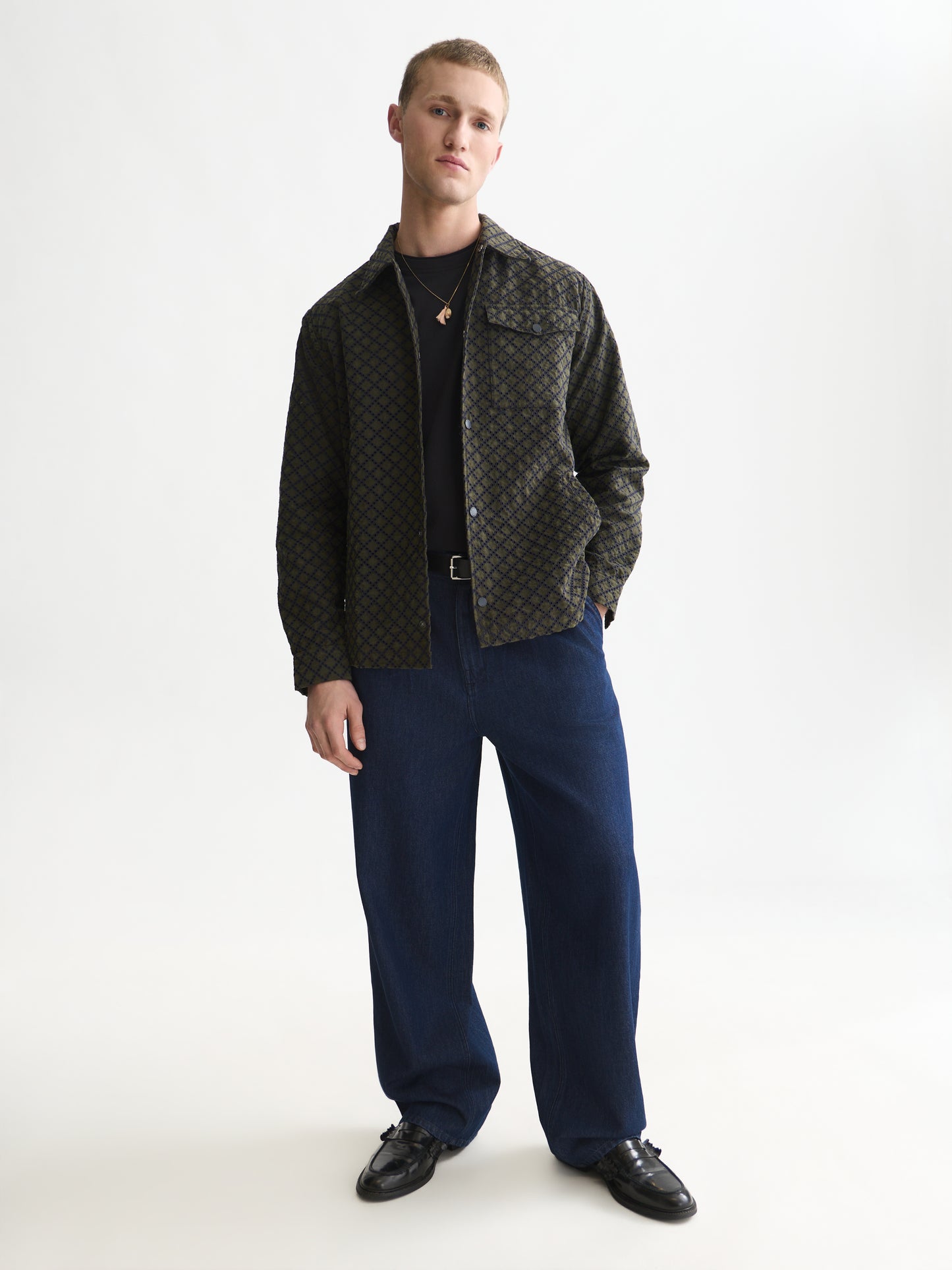 White Smoke ג'קט מעיל לגברים Broderie Anglaise Coach SCOTCH & SODA