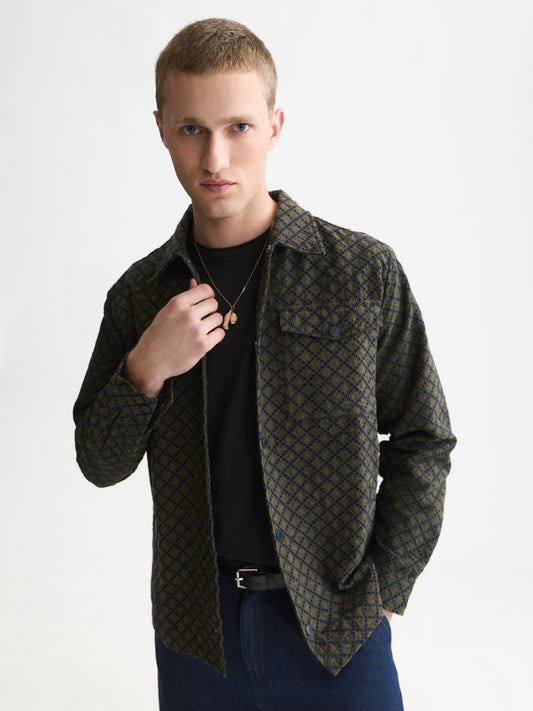 White Smoke ג'קט מעיל לגברים Broderie Anglaise Coach SCOTCH & SODA