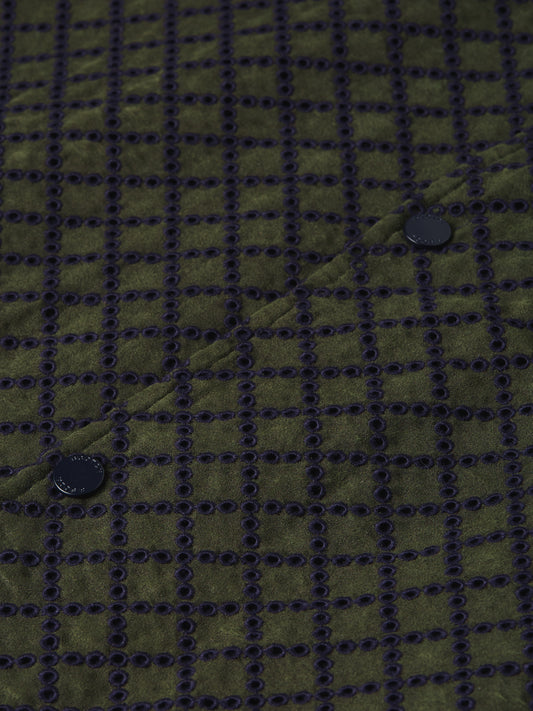 Dark Slate Gray ג'קט מעיל לגברים Broderie Anglaise Coach SCOTCH & SODA