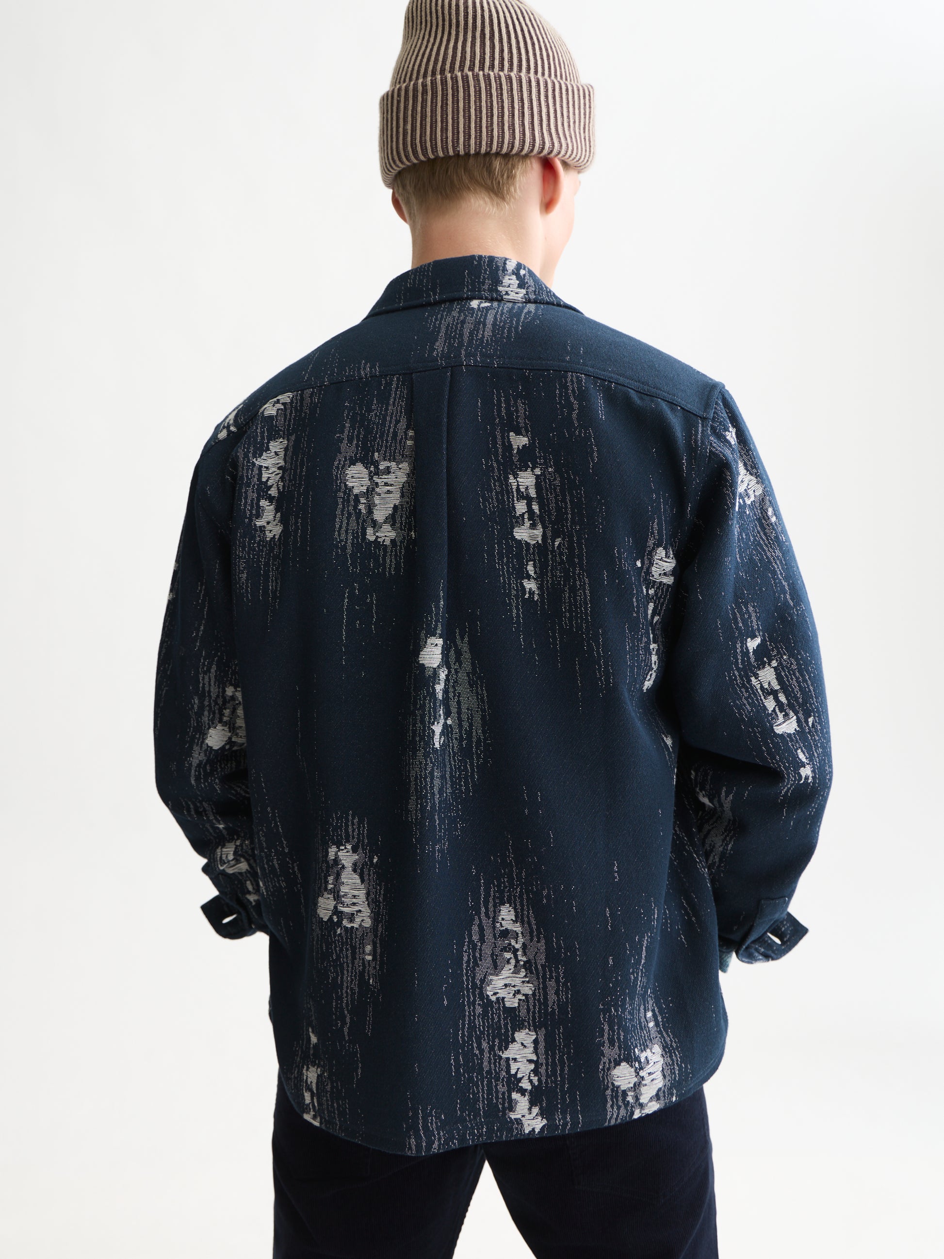 White Smoke ג'קט ז'קארד לגברים Jacquard Relaxed SCOTCH & SODA