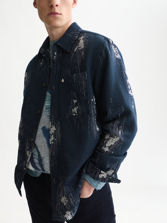 White Smoke ג'קט ז'קארד לגברים Jacquard Relaxed SCOTCH & SODA