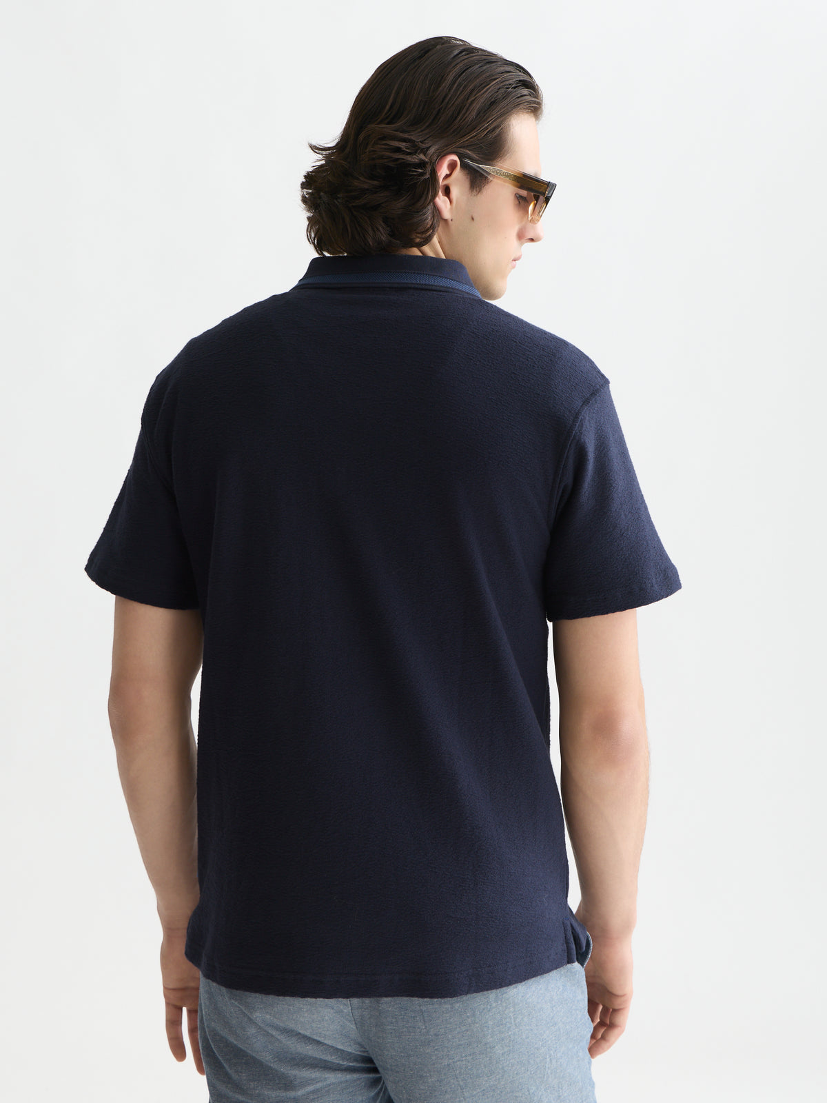 Black חולצת פולו לגברים Structured Relaxed SCOTCH & SODA