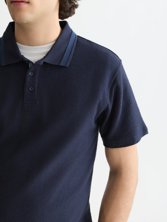 Black חולצת פולו לגברים Structured Relaxed SCOTCH & SODA