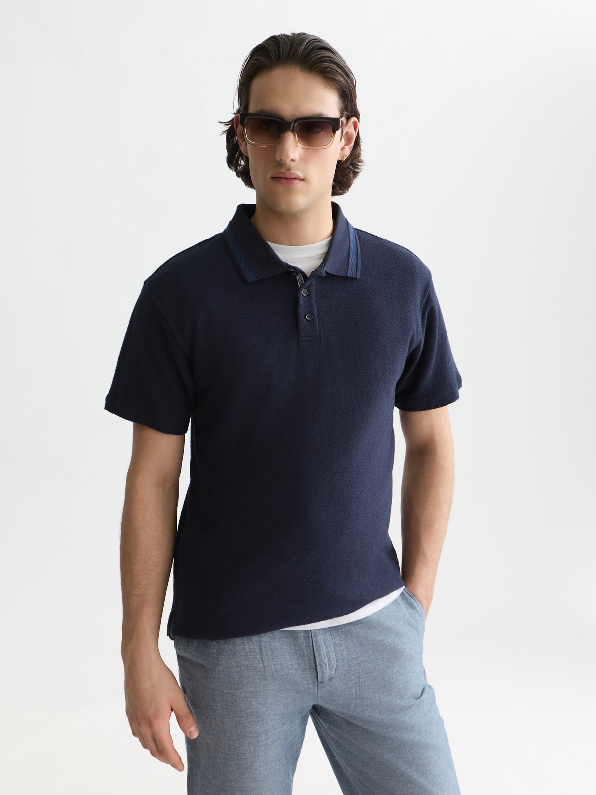 Lavender חולצת פולו לגברים Structured Relaxed SCOTCH & SODA