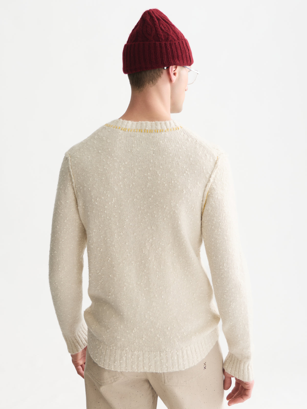 White Smoke סוודר לגברים Boucle Melange SCOTCH & SODA