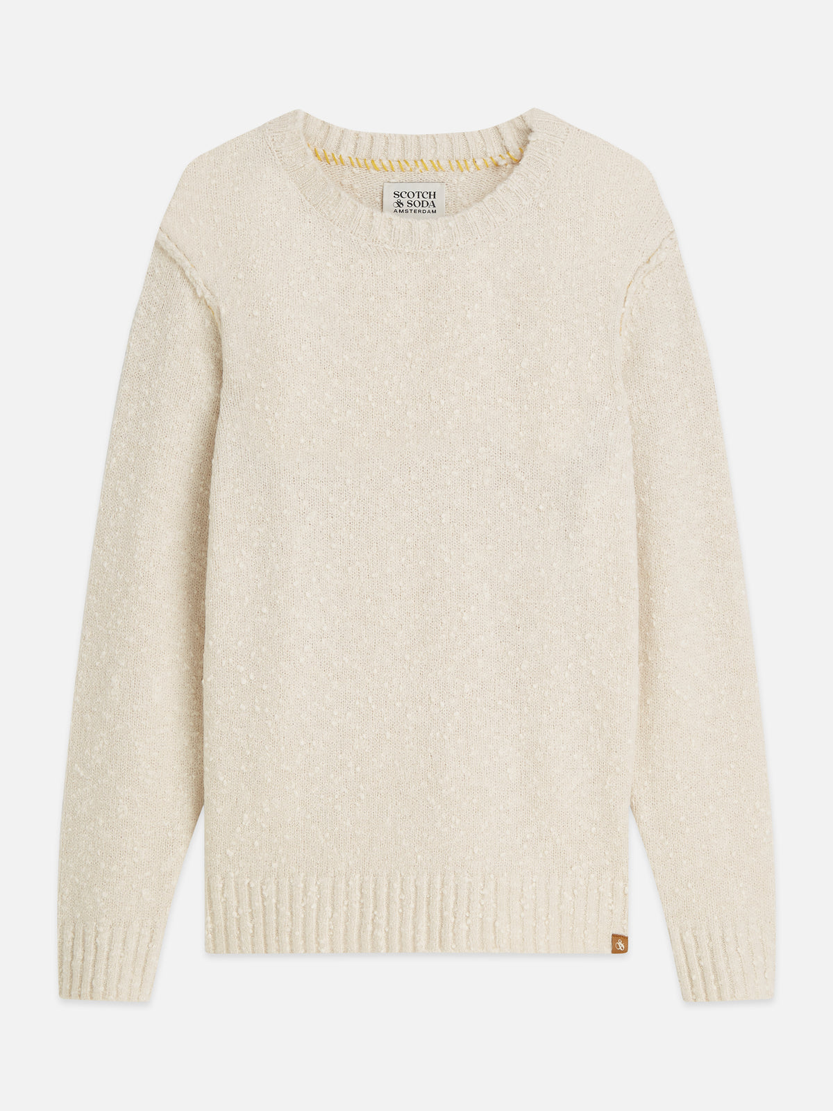 Light Gray סוודר לגברים Boucle Melange SCOTCH & SODA