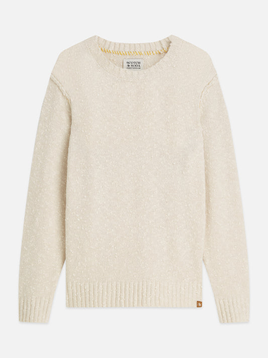 Light Gray סוודר לגברים Boucle Melange SCOTCH & SODA