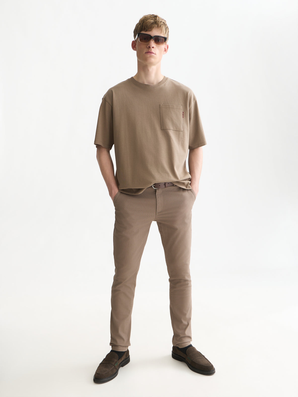 White Smoke טי שירט קצרה לגברים Seasonal Core 3 Crosses SCOTCH & SODA