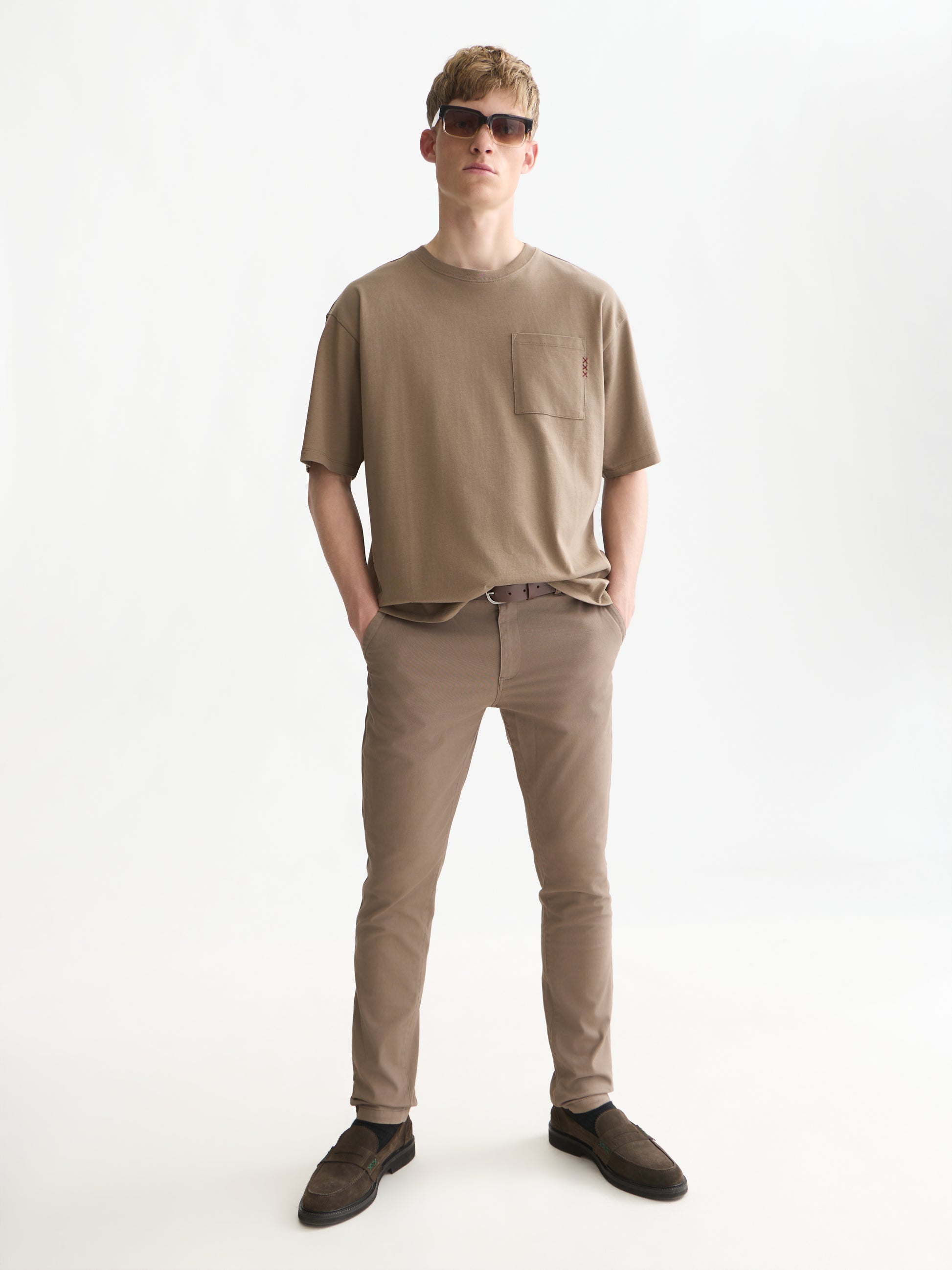 White Smoke טי שירט קצרה לגברים Seasonal Core 3 Crosses SCOTCH & SODA