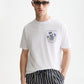 White Smoke טי שירט קצרה לגברים Front And Back Artwork SCOTCH & SODA