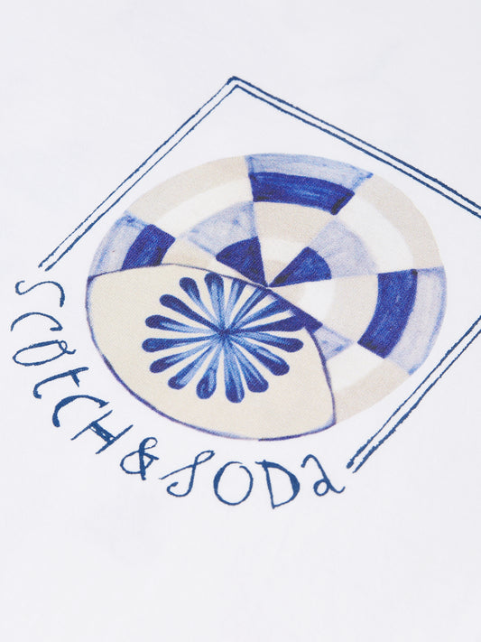 Lavender טי שירט קצרה לגברים Front And Back Artwork SCOTCH & SODA