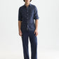 White Smoke חולצה מכופתרת ארוכה לגברים Printed Linen SCOTCH & SODA