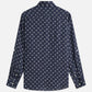 White Smoke חולצה מכופתרת ארוכה לגברים Printed Linen SCOTCH & SODA