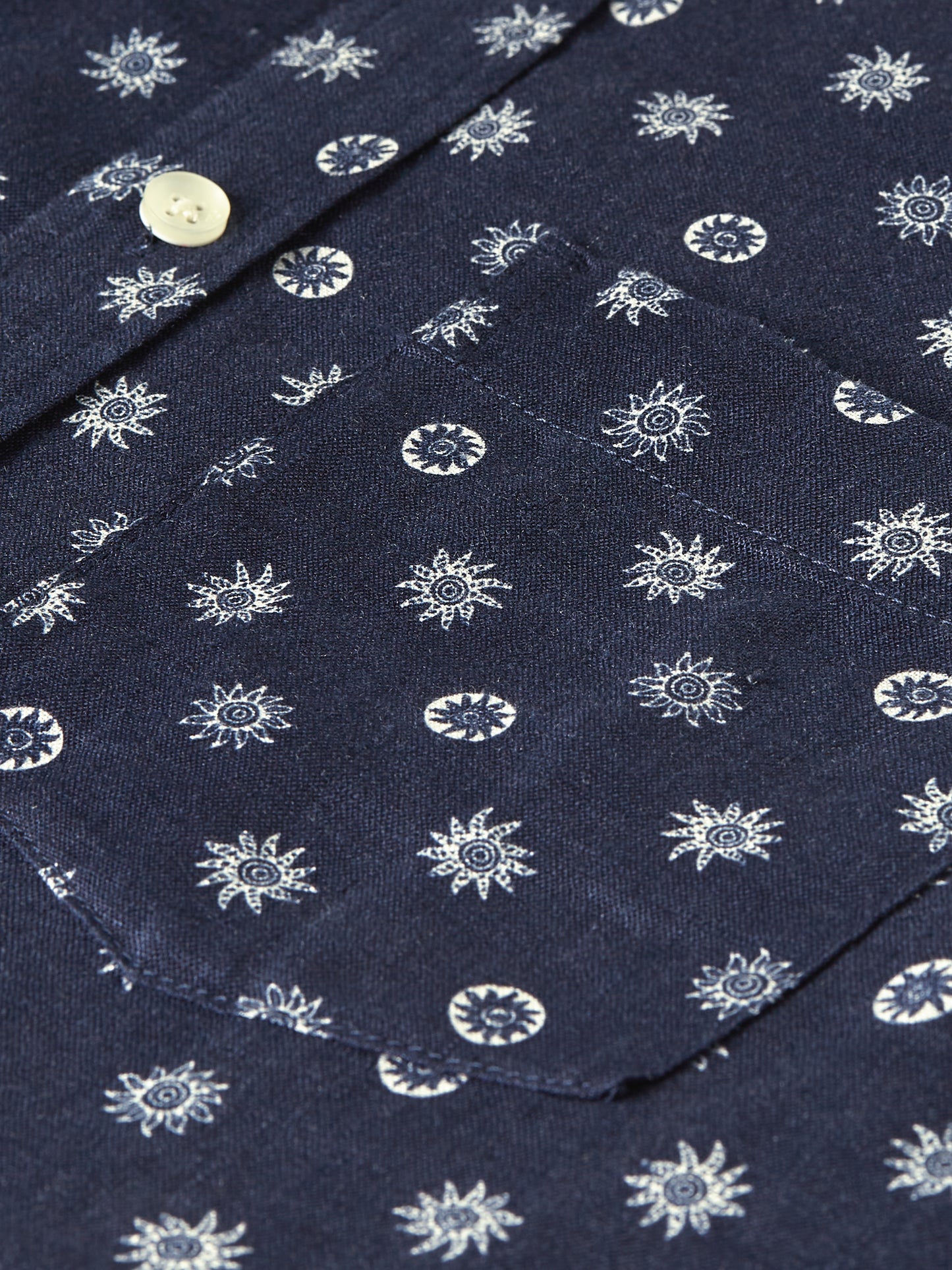 Dark Slate Gray חולצה מכופתרת ארוכה לגברים Printed Linen SCOTCH & SODA