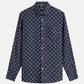 White Smoke חולצה מכופתרת ארוכה לגברים Printed Linen SCOTCH & SODA
