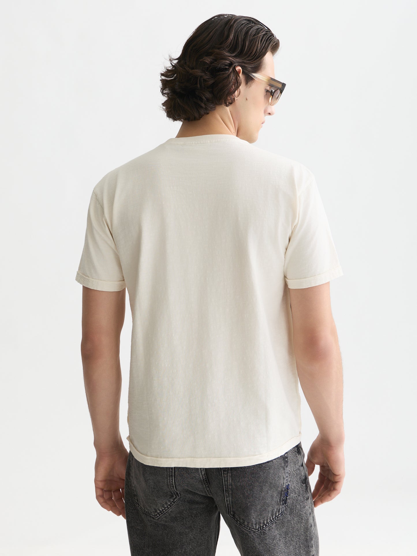 Lavender טי שירט קצרה לגברים Garment-Dye SCOTCH & SODA