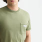Dark Sea Green טי שירט קצרה לגברים Garment-Dye SCOTCH & SODA