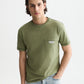 White Smoke טי שירט קצרה לגברים Garment-Dye SCOTCH & SODA