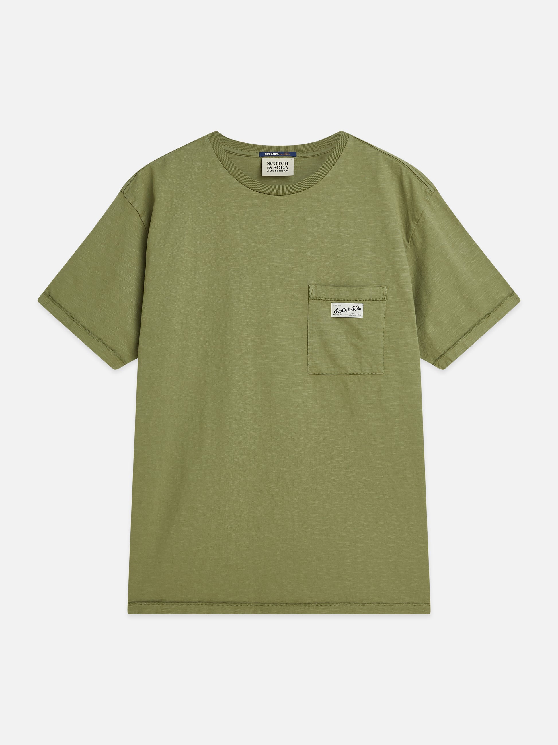 Dim Gray טי שירט קצרה לגברים Garment-Dye SCOTCH & SODA