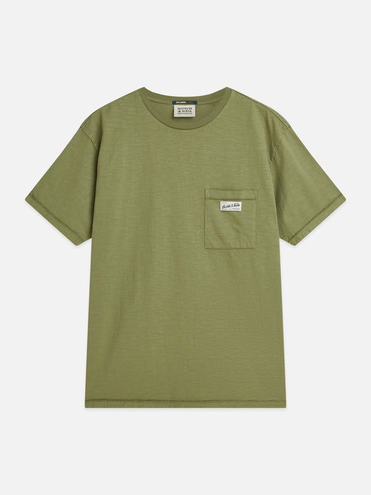 Dim Gray טי שירט קצרה לגברים Garment-Dye SCOTCH & SODA