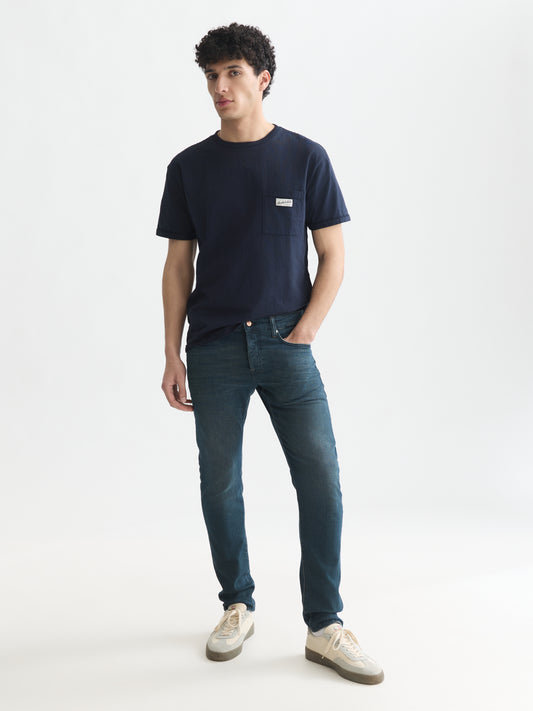 White Smoke טי שירט קצרה לגברים Garment-Dye SCOTCH & SODA
