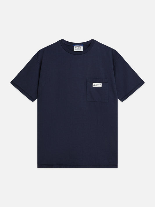 Dark Slate Gray טי שירט קצרה לגברים Garment-Dye SCOTCH & SODA