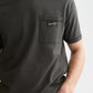 Dark Slate Gray טי שירט קצרה לגברים Garment-Dye SCOTCH & SODA