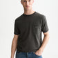 White Smoke טי שירט קצרה לגברים Garment-Dye SCOTCH & SODA