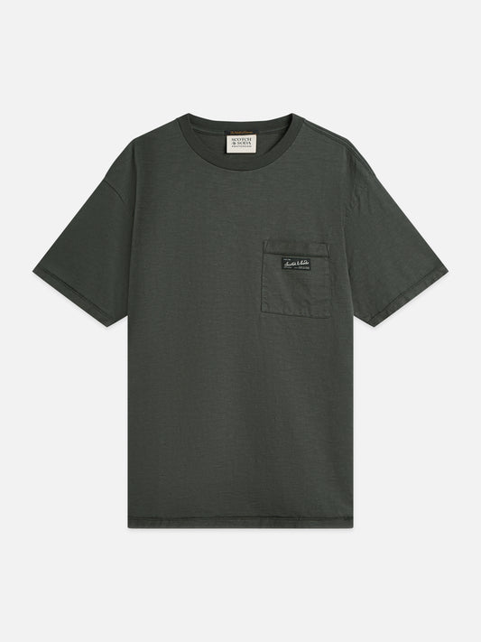 White Smoke טי שירט קצרה לגברים Garment-Dye SCOTCH & SODA
