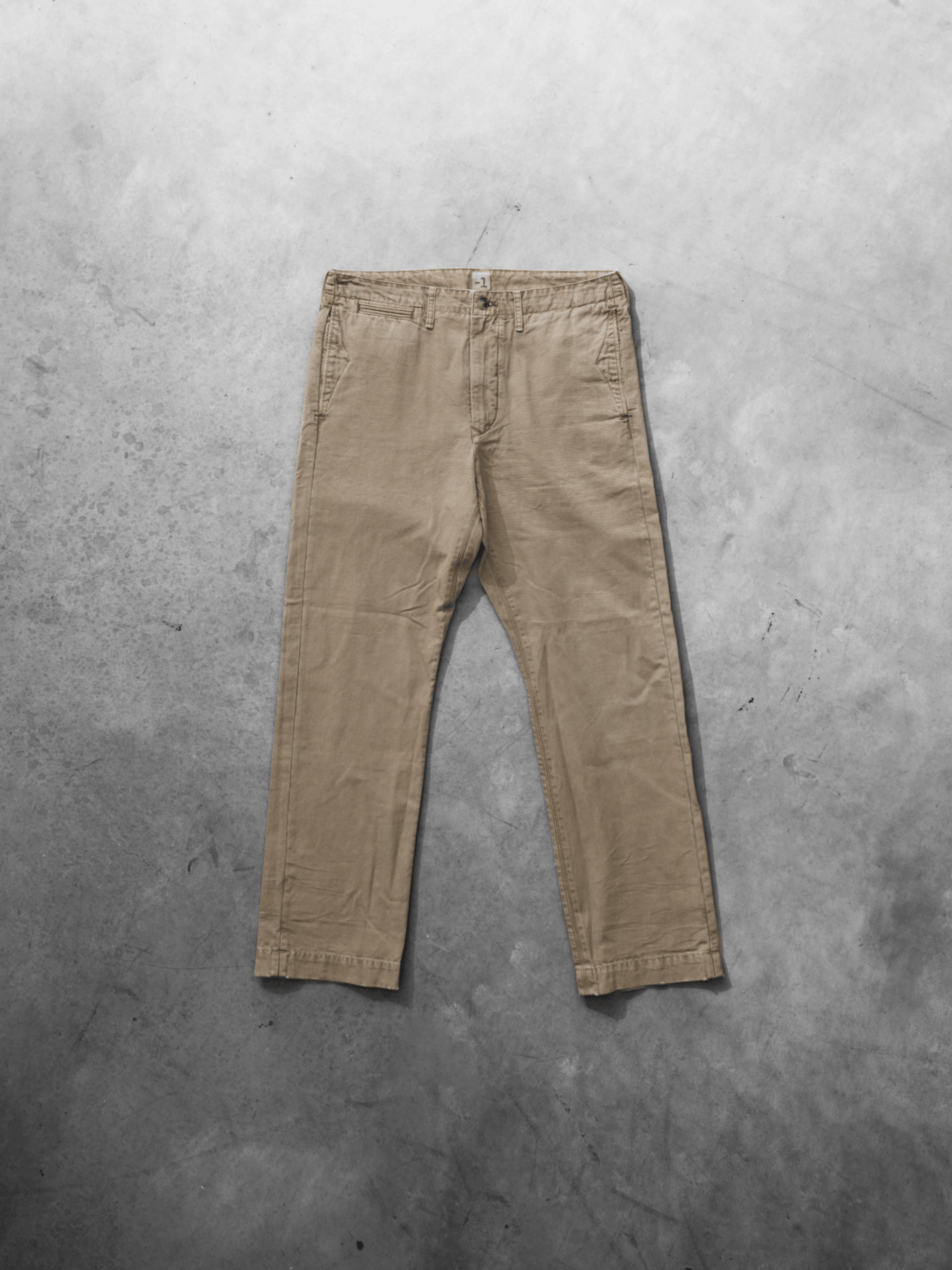 Light Slate Gray מכנסיים ארוכים לגברים Chino Canvas MINUS 1