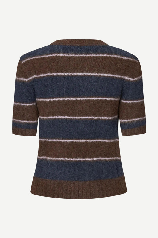 Dark Slate Gray טופ סריג קצר לנשים Sajeanne SAMSOE SAMSOE