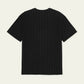 Black טי שירט קצרה לגברים Stripe Jacquard T-Shirt LES DEUX