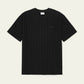 Black טי שירט קצרה לגברים Stripe Jacquard T-Shirt LES DEUX