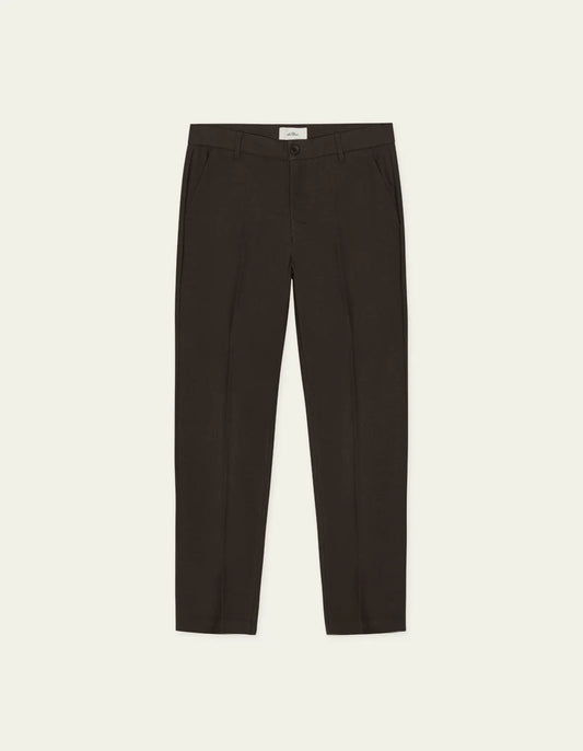 Dark Slate Gray מכנסיים ארוכים לגברים Brushed Twill Reg Suit Pants LES DEUX