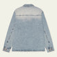 Dark Gray חולצה מכופתרת ארוכה לגברים Bleached Denim Overshirt LES DEUX