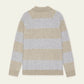 Gray חולצת פולו סרוגה לגברים Striped Melange Knitted Polo LES DEUX