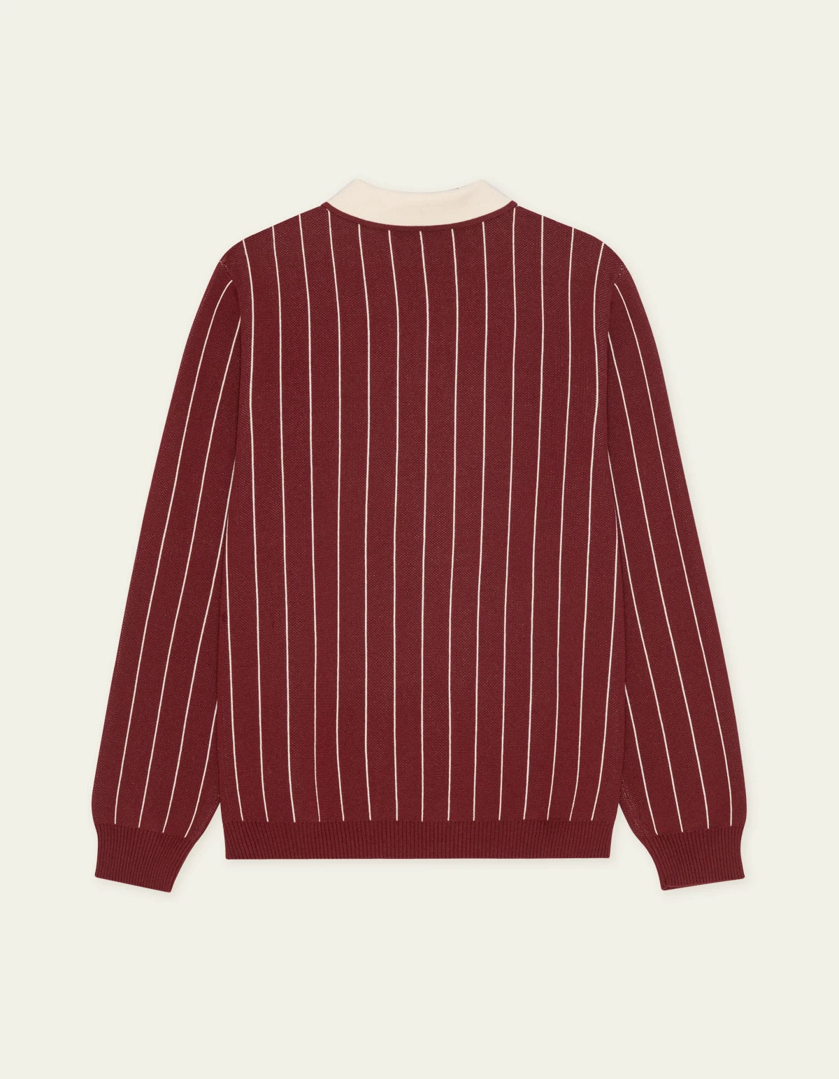 Saddle Brown סוודר לגברים Signature Knitted LS Polo LES DEUX