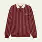 Saddle Brown סוודר לגברים Signature Knitted LS Polo LES DEUX