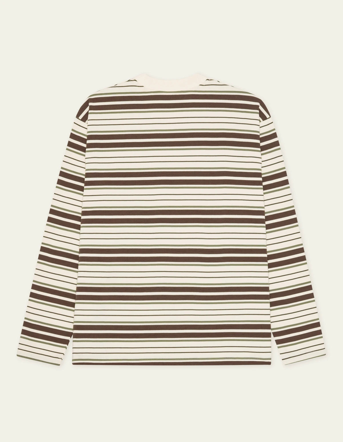 Light Gray טי שירט ארוכה לגברים Stripe LS T-Shirt LES DEUX