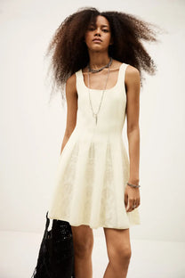 Antique White שמלת מיני לנשים Cattana Dress BA&SH