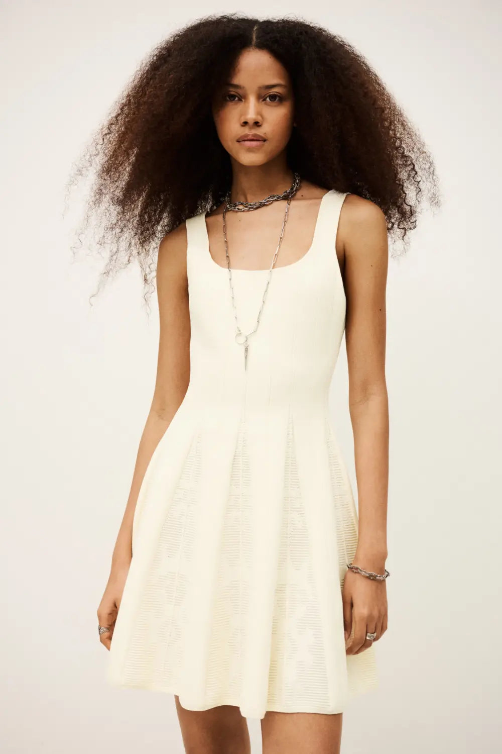 Antique White שמלת מיני לנשים Cattana Dress BA&SH