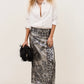 Antique White חולצה מכופתרת ארוכה לנשים Chiren Shirt BA&SH