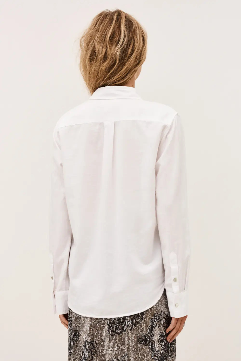 Lavender חולצה מכופתרת ארוכה לנשים Chiren Shirt BA&SH