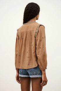 Sienna חולצה מכופתרת ארוכה רקומה לנשים Dalila Shirt BA&SH