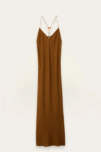 Saddle Brown שמלת מקסי לנשים Hany BA&SH