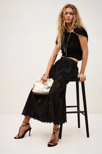 Lavender חצאית מקסי נשים Mona Skirt BA&SH